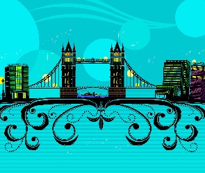 Zabytki, 2D, Tower Bridge, Londyn