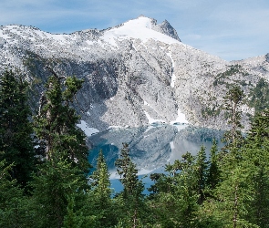 Jezioro Cyclone Lake, Hrabstwo Garfield, Drzewa, Stany Zjednoczone, Góry, Stan Utah