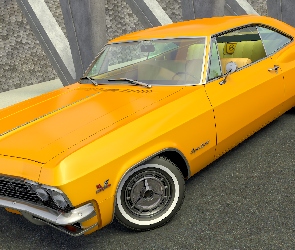 Zabytkowy, Żółty, Chevrolet Impala, 1965