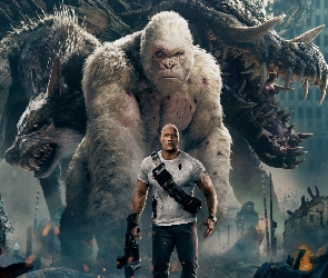 Dwayne Johnson, Aktor, Rampage, Film, Goryl, Davis Okoye