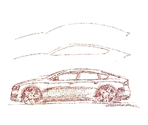 Audi A7, Prototyp, Szkic