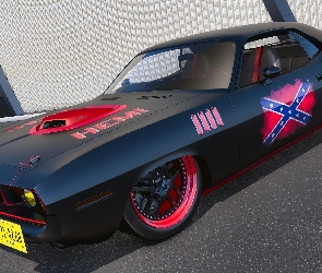 3D, 1971, Zabytkowy, Plymouth Cuda 426
