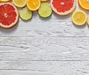 Cytrusy, Limonka, Owoce, Cytryna, Pomarańcz, Plastry, Deski, Grejpfrut