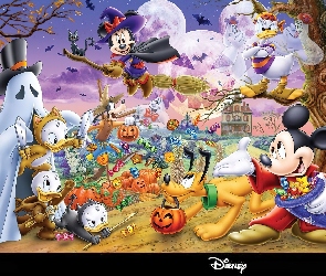 Pluto, Myszka Miki, Duch, Donald, Disney