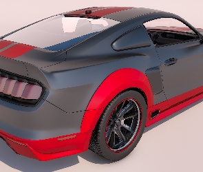 Czarno-czerwony, Ford Mustang GT 500