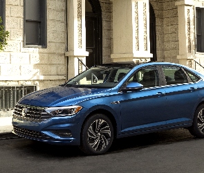 Budynek, 2019, Niebieski, Volkswagen Jetta