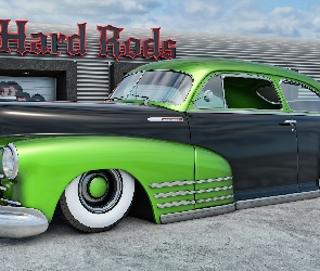 Zielony, Rat Rod, 1948, Chevrolet Fleetline