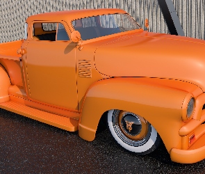 1954, Chevrolet 3100 Pickup, Zabytkowy, Pomarańczowy