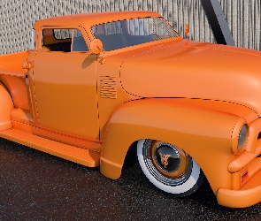 Zabytkowy, 1954, Chevrolet 3100 Pickup, Pomarańczowy