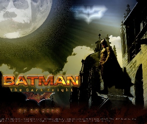 batman, budynek, Batman Dark Knight, księżyc
