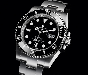Rolex Submariner, Czarne tło, Zegarek