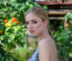 Kraty, Brama, Kobieta, Blondynka
