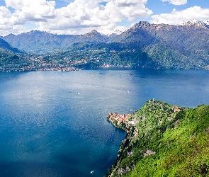 Góry Alpy, Jezioro Lago di Como, Włochy