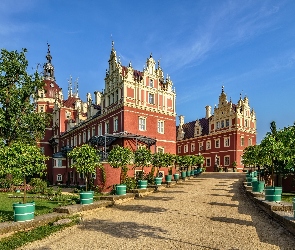 Schloss Muskau, Niemcy, Mużaków, Park Mużakowski, Zamek w Mużakowie