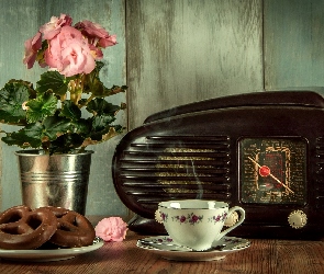 Filiżanka, Pierniki, Radio, Antyk, Kwiat, Begonia
