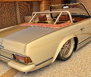 Tył, Zabytkowy, Mercedes 230SL, 1963