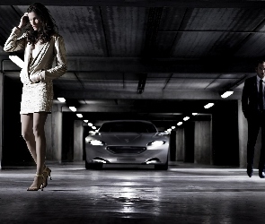 Kobieta, Podziemny, Peugeot SR1, Garaż
