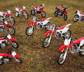 Honda CRF, Czerwono-białe, Motocykle