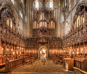Kościół, Katedra w Ripon, Organy, Anglia, Wnętrze, Hrabstwo North Yorkshire