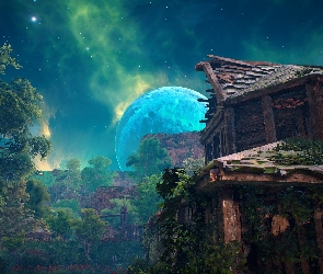 Biomutant, Dom, Księżyc, Sceneria, Gra