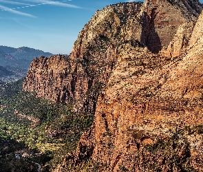 Stan Utah, Skały, Kanion rzeki Virgin, Stany Zjednoczone, Rzeka Virgin, Park Narodowy Zion, Zion Canyon