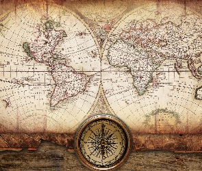 Mapa, Kompas, Stara