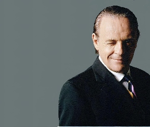 czarny, garnitur, Anthony Hopkins