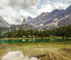 Kanada, Prowincja Kolumbia Brytyjska, Góra Odaray Mountain, Góry Canadian Rockies, Jezioro OHara, Park Narodowy Yoho