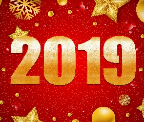 Nowy Rok, Tło, Czerwone, 2019