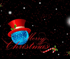 Boże Narodzenie, Cylinder, Napis, Merry Christmas, Stroiki
