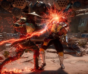 Walka, Scorpion, Mortal Kombat 11, Raiden
