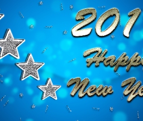 Nowy Rok, Niebieskie, Kartka, Tło, Grafika, Gwiazdy, 2019, Napis, Życzenia
