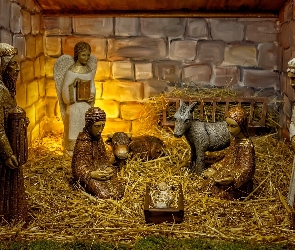 Jezus, Boże Narodzenie, Szopka, Sianko, Żłóbek