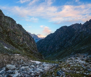 Kamienie, Dolina, Niebo, Góry