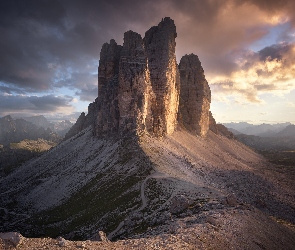 Włochy, Dolomity, Skały, Góry, Masyw, Tre Cime di Lavaredo