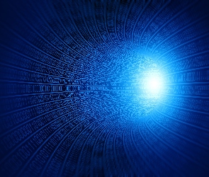 3D, Światło, Tunel, Cyfry