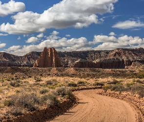 Park Narodowy Capitol Reef, Stany Zjednoczone, Droga, Stan Utah, Skały