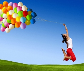 Kobieta, Balony