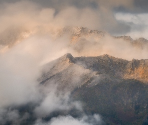 Góry, Chmury, Mgła, Szczyty