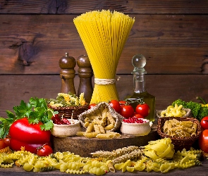 Pomidory, Papryka, Makarony