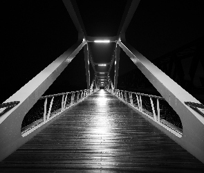 Most, Światła, Noc, Symetria