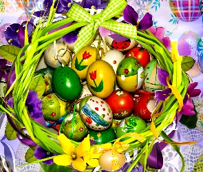 Grafika, Pisanki, Wielkanoc, Kolorowe