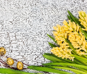 Pisanki, Hiacynty, Wielkanoc, Żółte