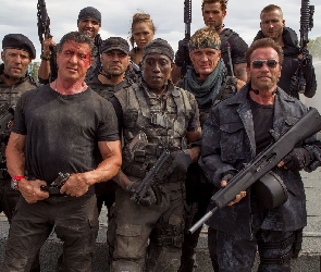 Antonio Banderas, Niezniszczalni 3, Randy Couture, The Expendables 3, Film, Sylvester Stallone, Dolph Lundgren, Wesley Snipes, Arnold Schwarzenegger, Jason Statham