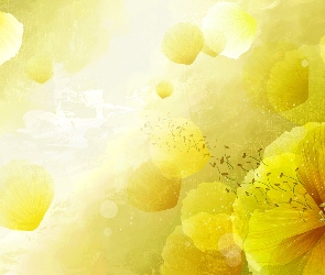 Żółte, 2D, Kwiaty