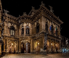 Budynek, Włochy, Sycylia, Teatr Massimo Bellini