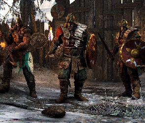 Ogień, Tarcze, For Honor, Gra, Wikingowie, Broń