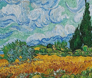 Pole, Cyprysami, Z, Pszenicy, Vicent Van Gogh