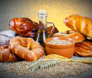 Bułki, Kłosy, Ziarna, Chleb, Pieczywo