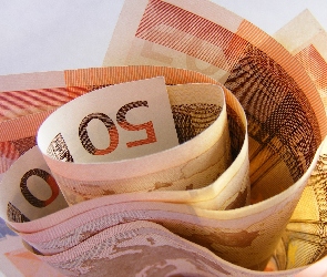 Banknoty, Euro, Pieniądze